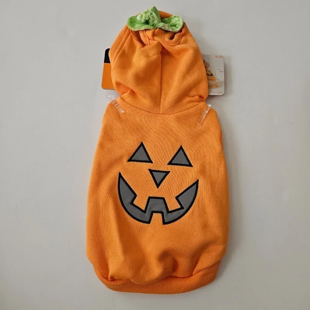 NEW Reflective Jack-O Lantern Cat Dog Pet Halloween Costume Small (Up to 20 lbs)
